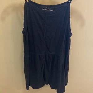 Fit and flare black tank